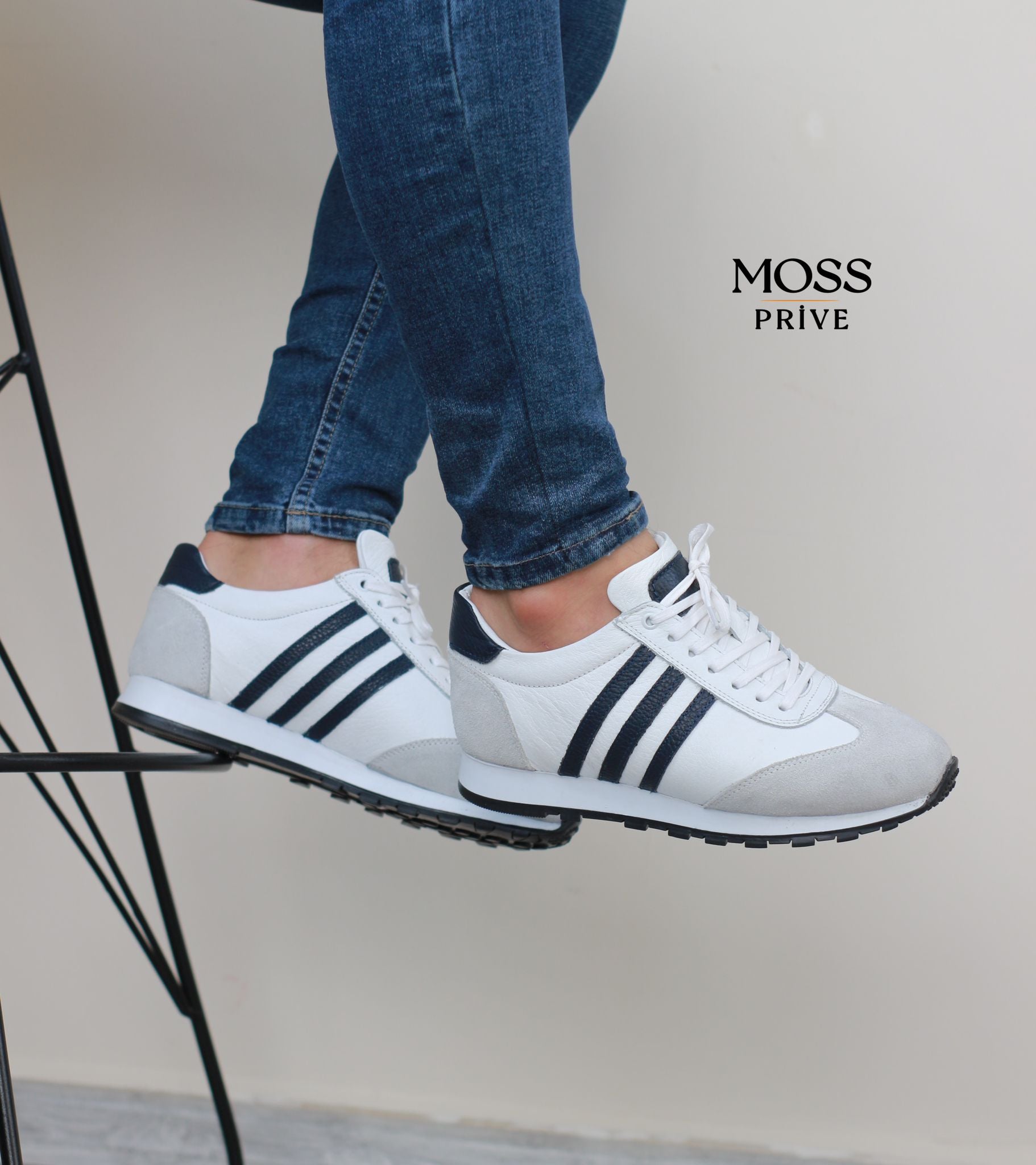 BEYAZ DERİ ERKEK SPOR AYAKKABI