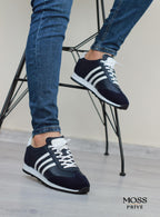 LACİVERT DERİ ERKEK SPOR AYAKKABI