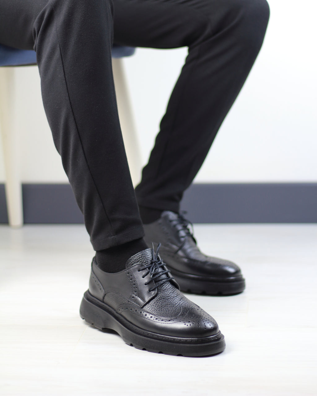 SİYAH DERİ ERKEK KLASİK AYAKKABI