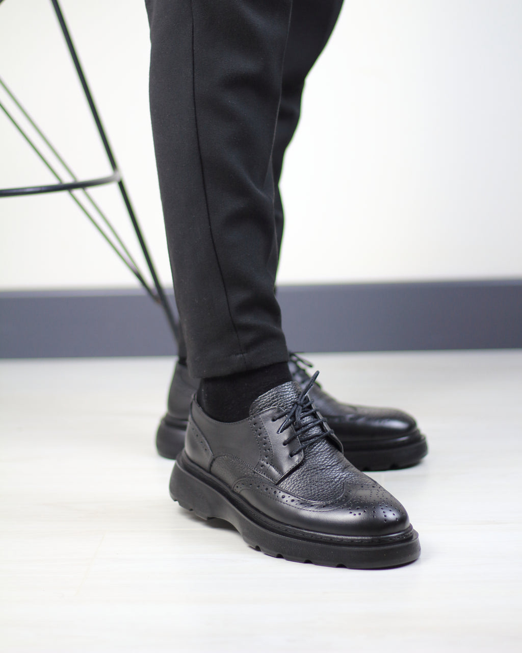 SİYAH DERİ ERKEK KLASİK AYAKKABI