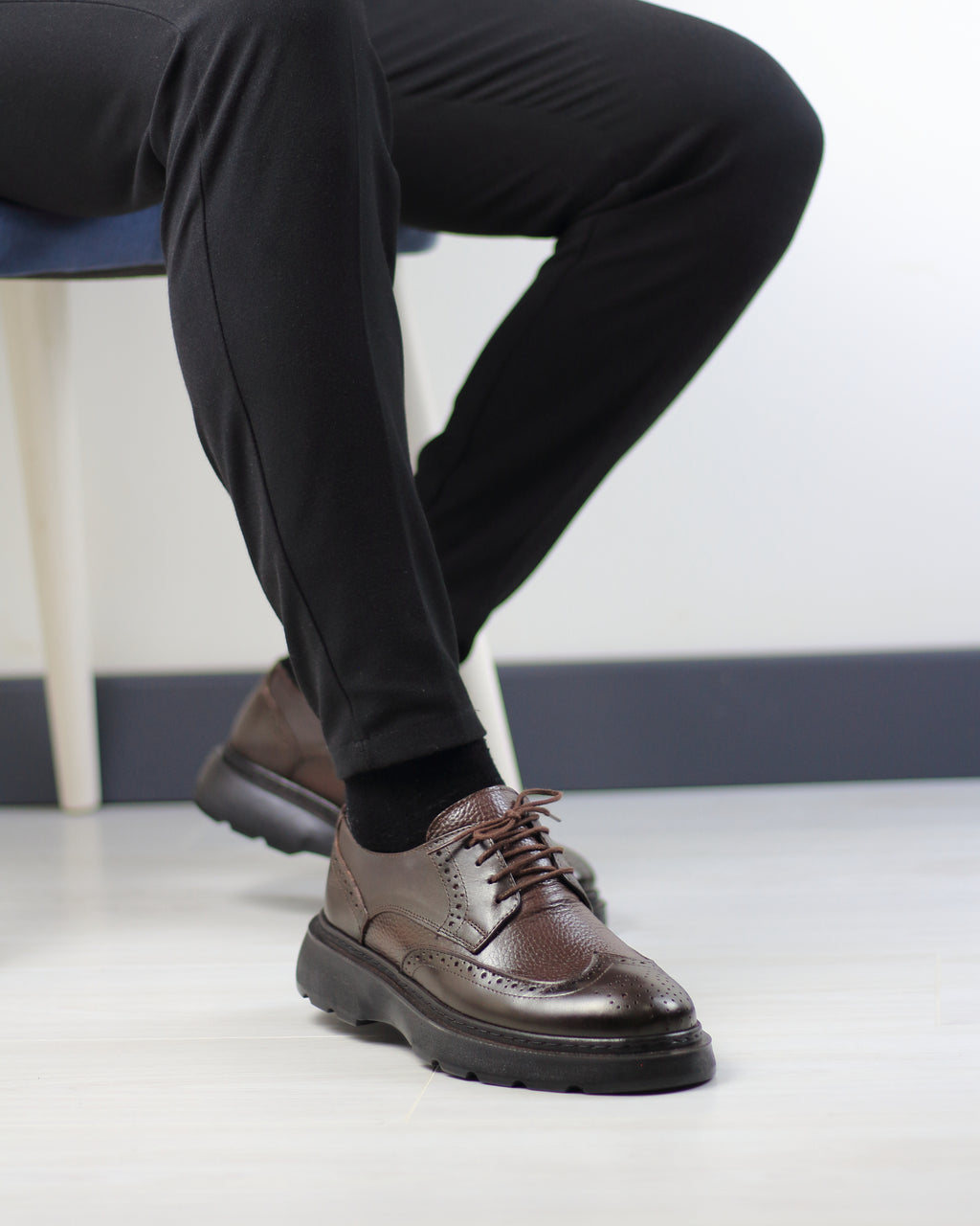 KAHVERENGİ DERİ ERKEK KLASİK AYAKKABI