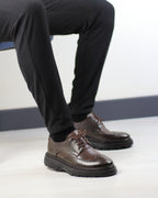 KAHVERENGİ DERİ ERKEK KLASİK AYAKKABI