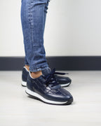 LACİVERT DERİ ERKEK SPOR AYAKKABI