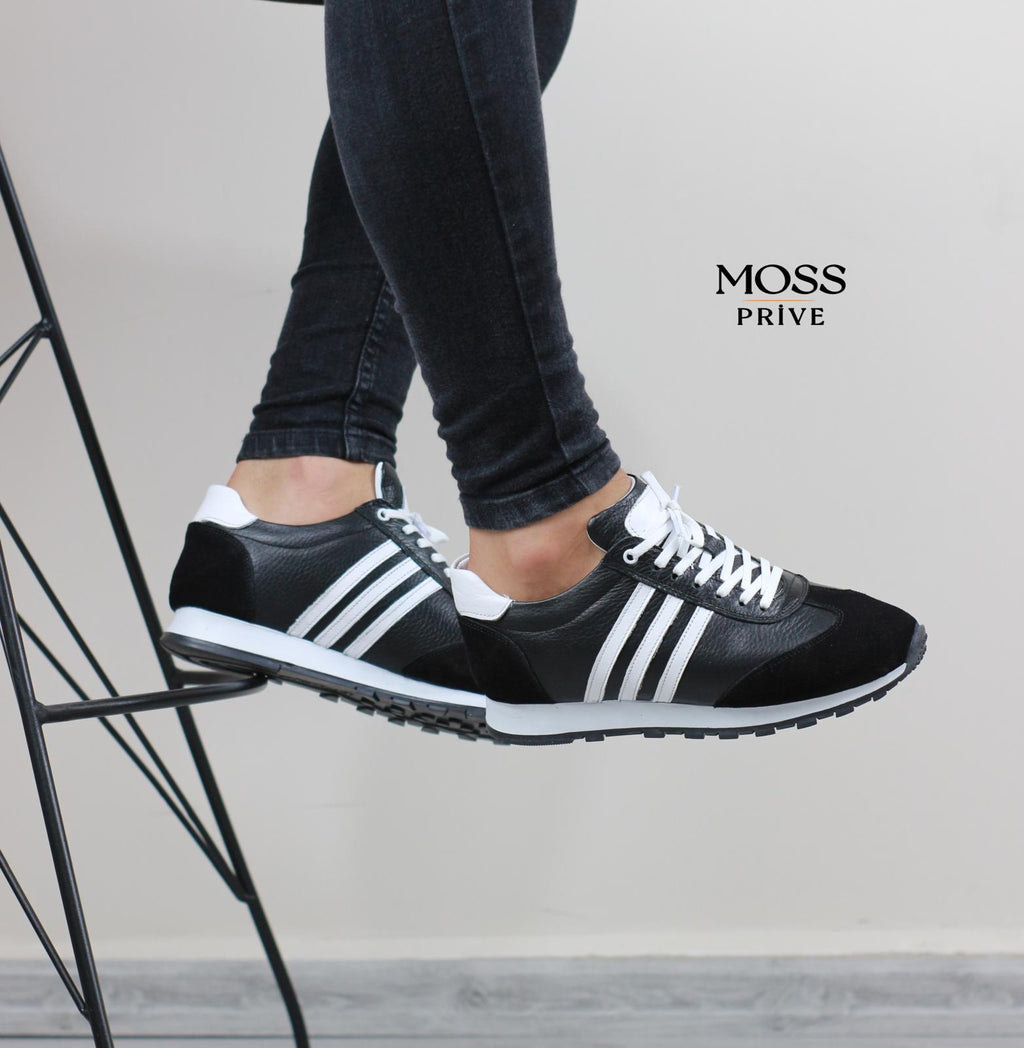 SİYAH DERİ ERKEK SPOR AYAKKABI