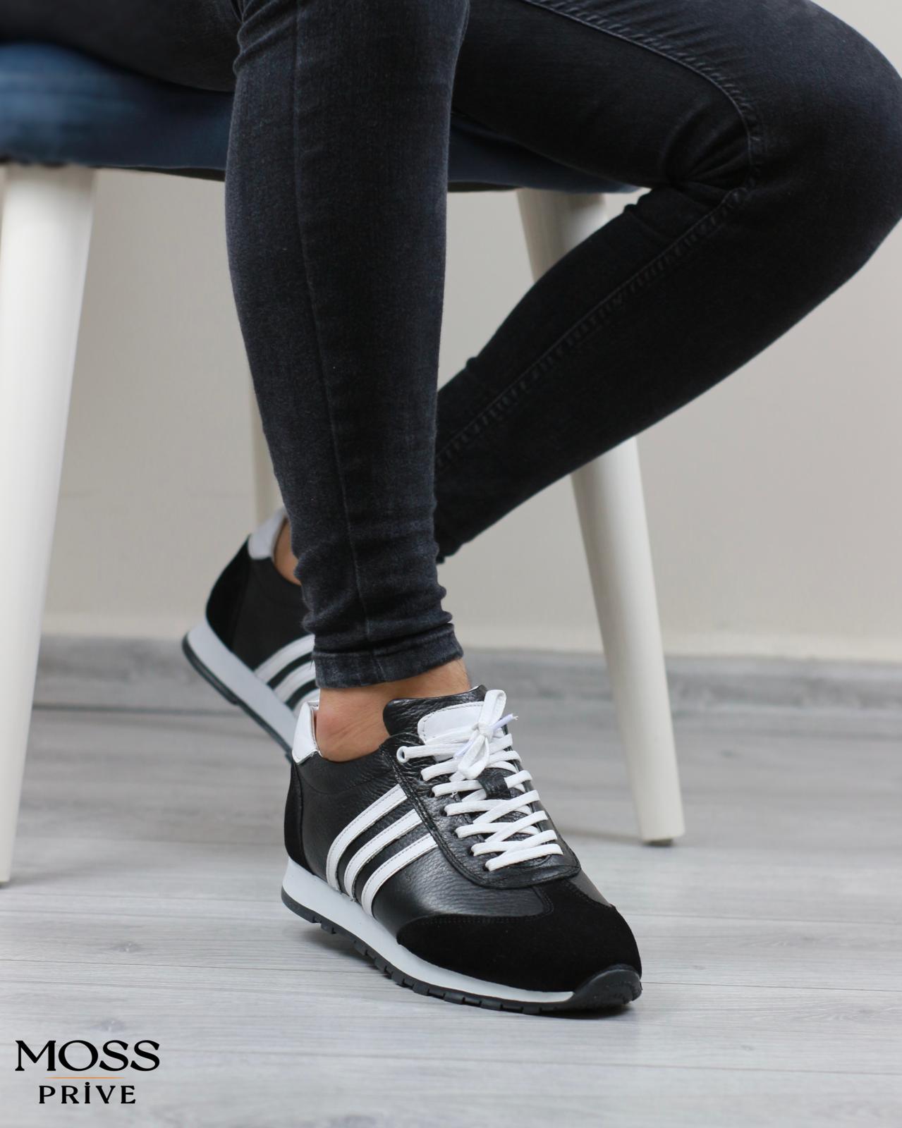 SİYAH DERİ ERKEK SPOR AYAKKABI