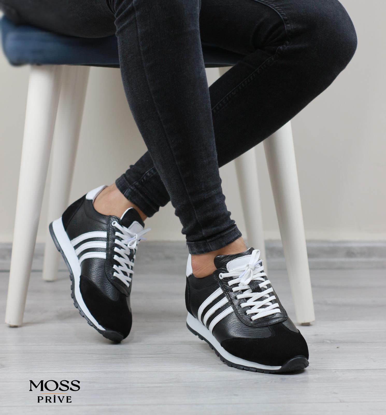 SİYAH DERİ ERKEK SPOR AYAKKABI